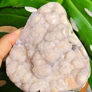 Pink Sugary Amethyst Flowers with Botryoidal Stalactite Clusters and sparkles